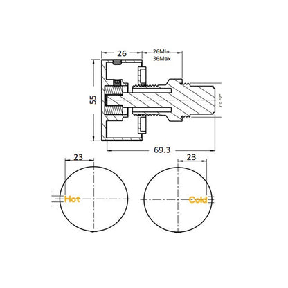 Qi Rund Wall Top Assembly