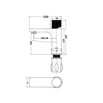 Qi Luxus Basin Mixer