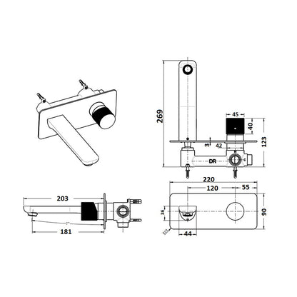 Qi Luxus Bath/Basin Mixer