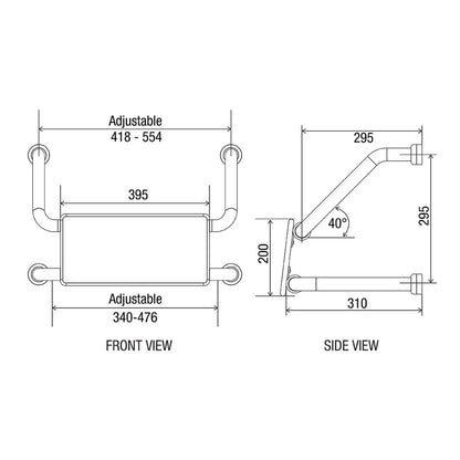 Hygienic Seal® Wall Mounted Backrest