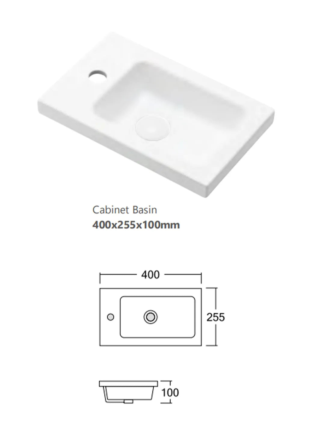 Mini Ensuite Vanity - Matte White