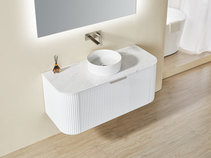 Avalon Matte White Wall Hung PVC Vanity - 1200mm