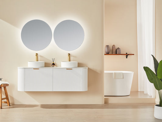 Avalon Matte White Wall Hung PVC Vanity - 1800mm