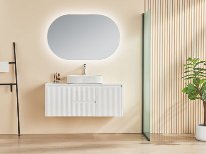 Brindabella Matte White Wall Hung PVC Vanity - 1200x460