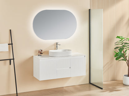 Brindabella Matte White Wall Hung PVC Vanity - 1200x460