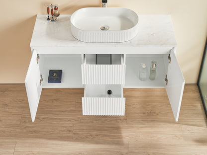 Brindabella Matte White Wall Hung PVC Vanity - 1200x460