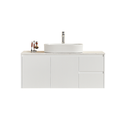 Brindabella Matte White Wall Hung PVC Vanity - 1200x460