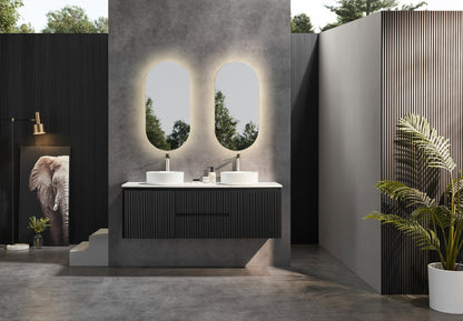 Brindabella Matte Black Wall Hung PVC Vanity - 1500x460