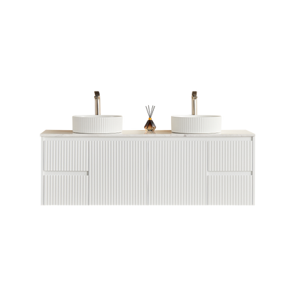 Brindabella Matte White Wall Hung PVC Vanity - 1500x460