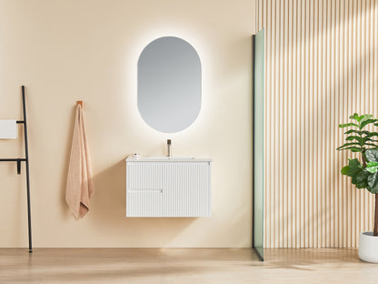 Brindabella Matte White Wall Hung PVC Vanity - 750x460