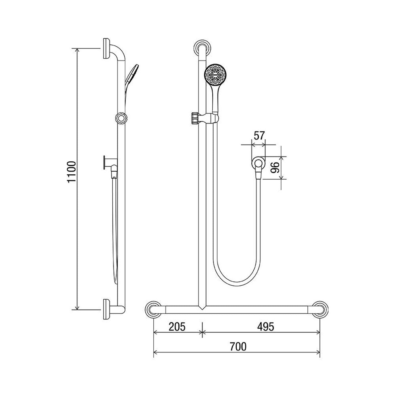 Clam® Flange Shower Kit 16