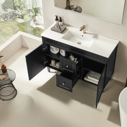 Harrington Matte Black PVC Vanity 1200x460