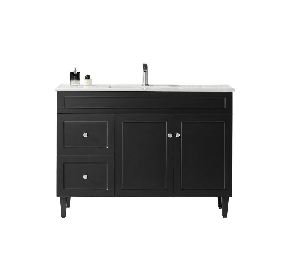Harrington Matte Black PVC Vanity 1200x460 Imperial Ceramics