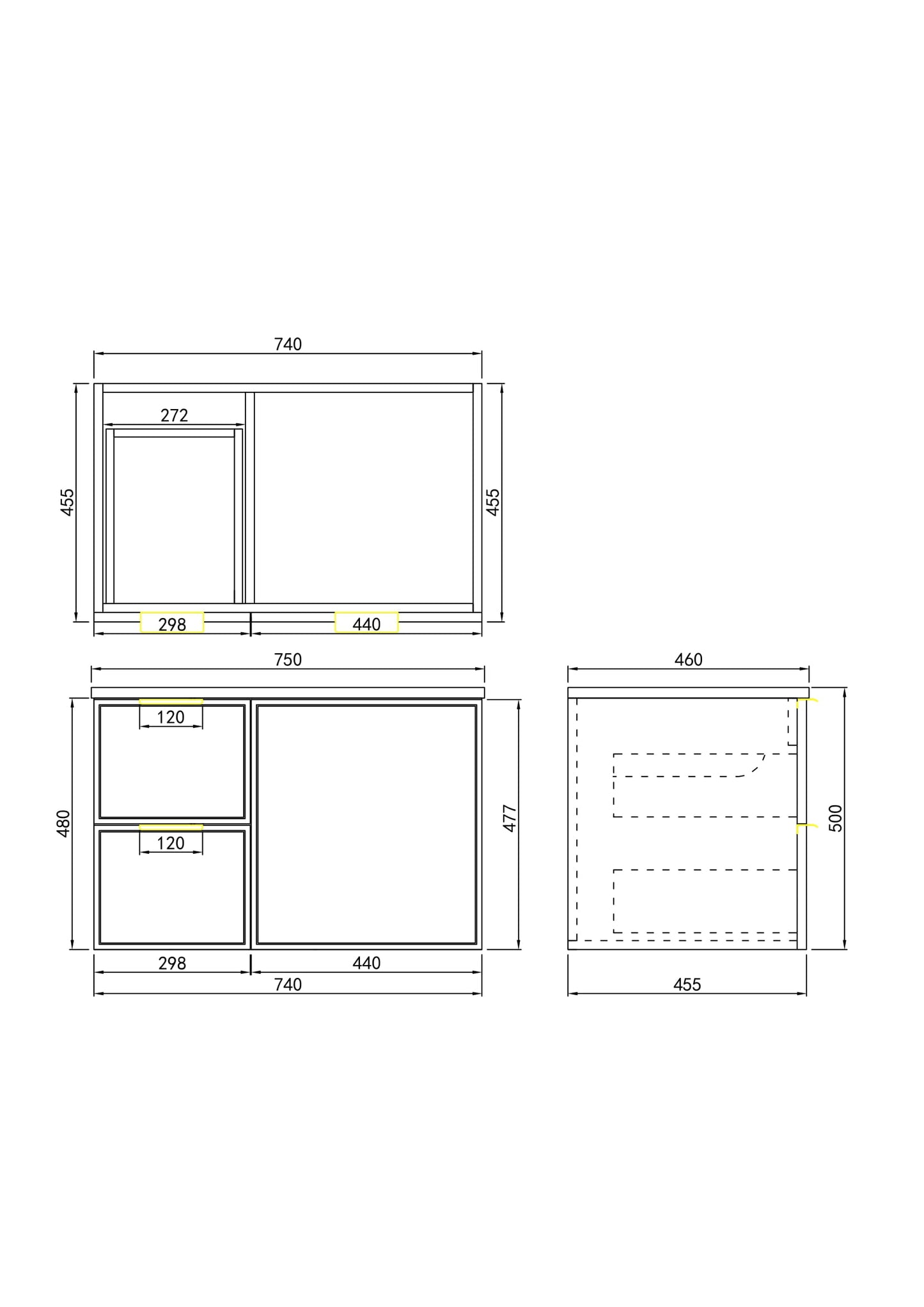 Miami PVC Wall Hung Vanity - 750mm