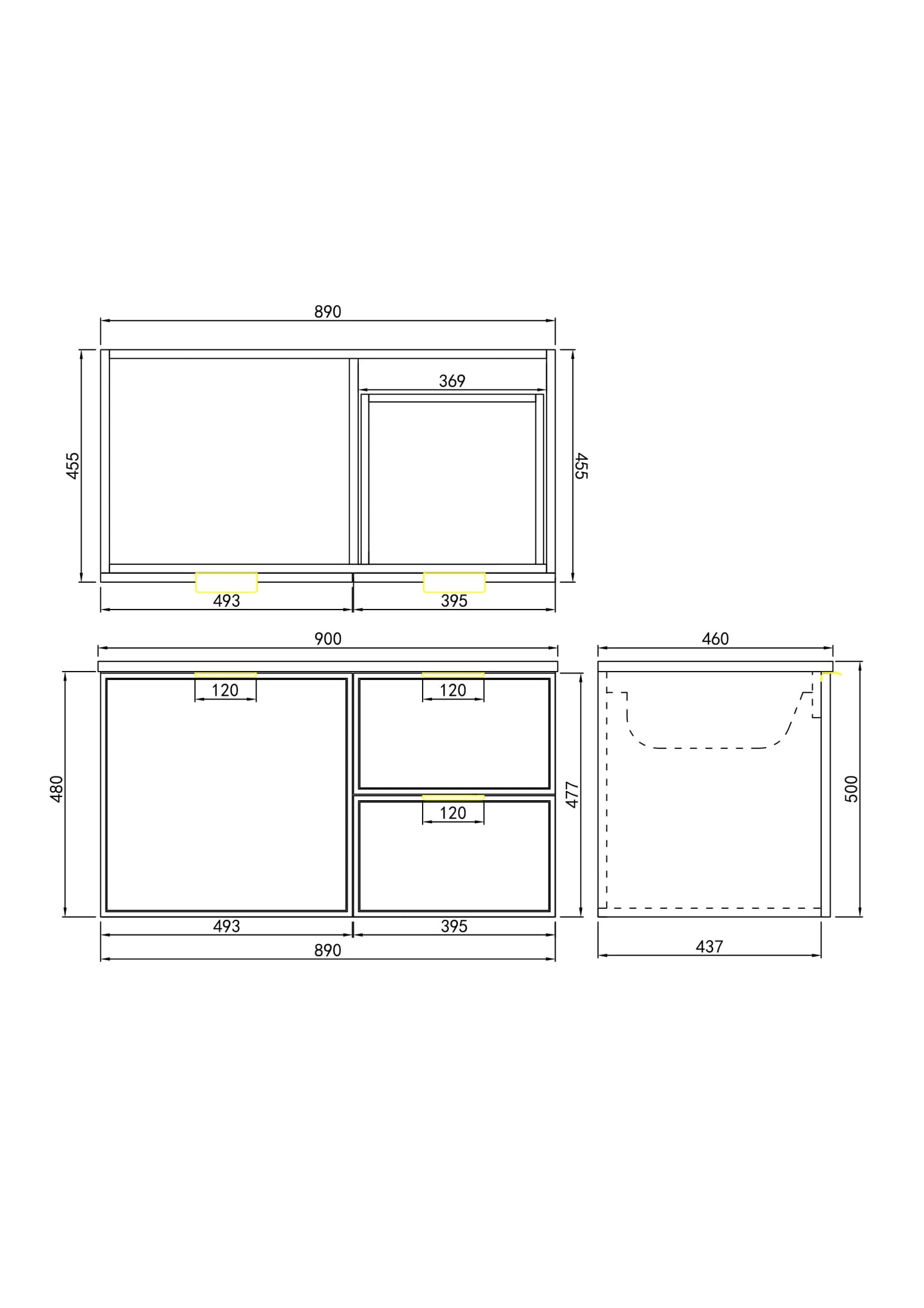 Miami PVC Wall Hung Vanity - 900mm