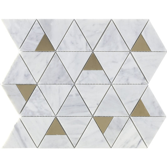 Deco Mosaic - Pyramid Carrara