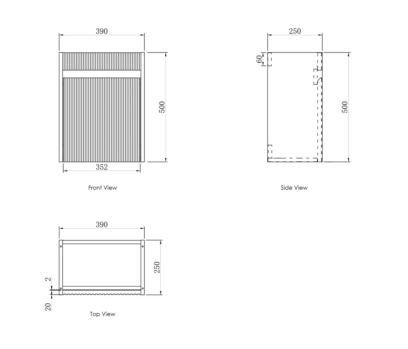 Mini Ensuite Vanity - Matte White