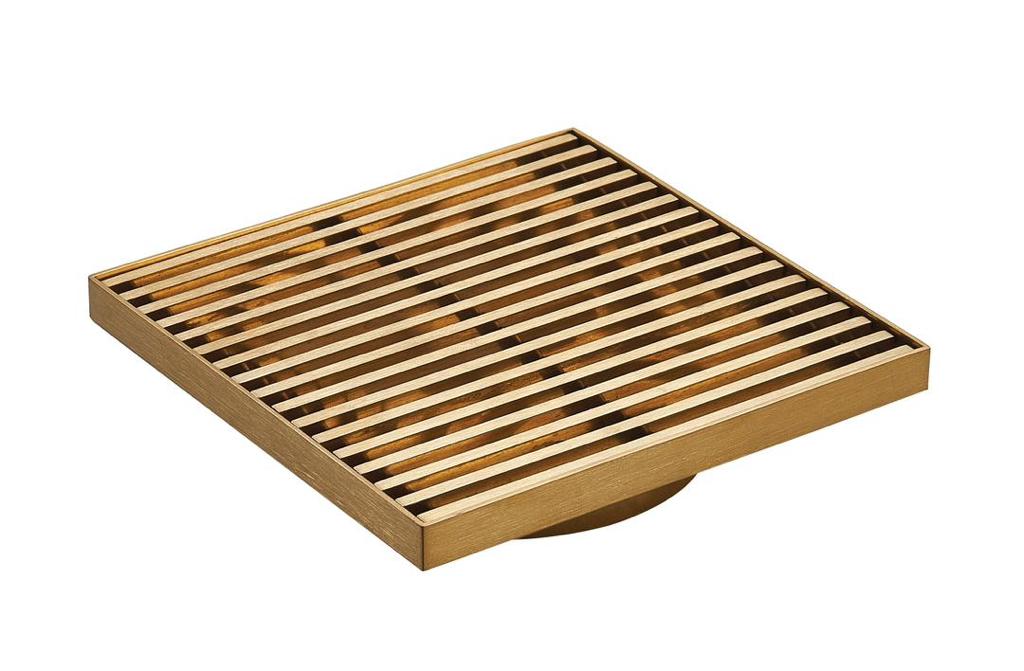 Gold Square Grill Floor Drain