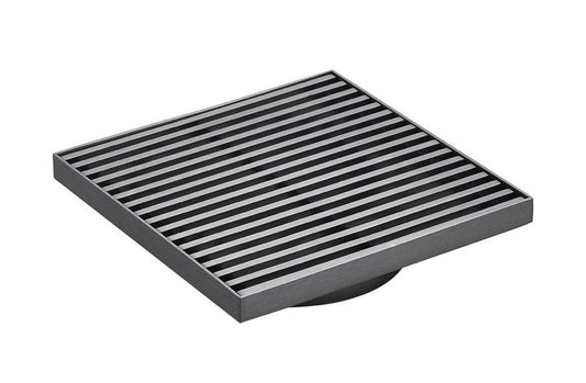 Gun Metal Square Grill Floor Drain