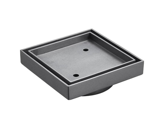 Gun Metal Square Tile Insert Floor Drain