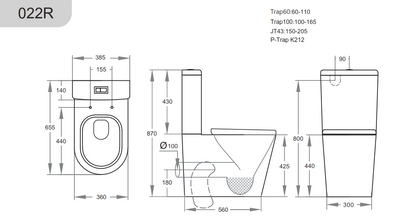 Avis Rimless Toilet Matt Black