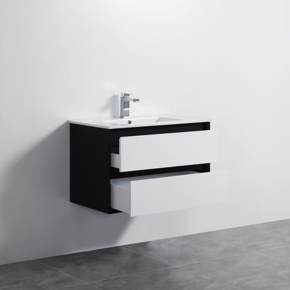 Petra Series - Colour PVC Wall Hung Vanity (SB) - 750x460x520