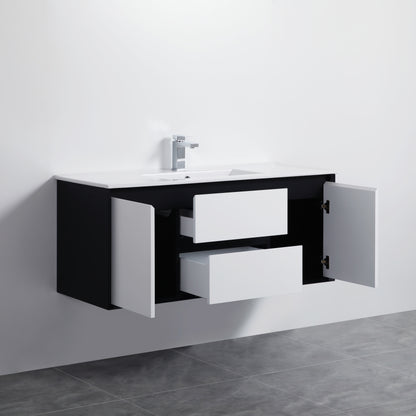 Petra Series - Colour PVC Wall Hung Vanity (SB) - 1200x460x520