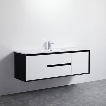 Petra Series - Colour PVC Wall Hung Vanity (SB) - 1500x460x520