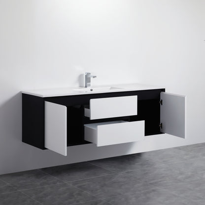 Petra Series - Colour PVC Wall Hung Vanity (SB) - 1500x460x520