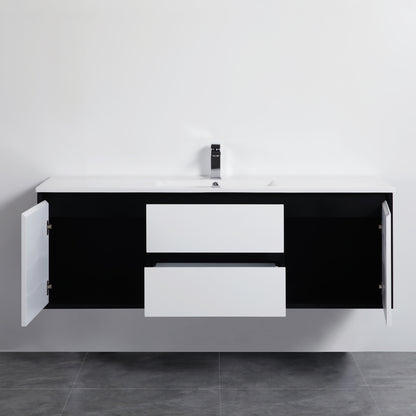 Petra Series - Colour PVC Wall Hung Vanity (SB) - 1500x460x520