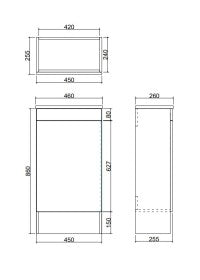 Alpha Mini Vanity - Gloss White