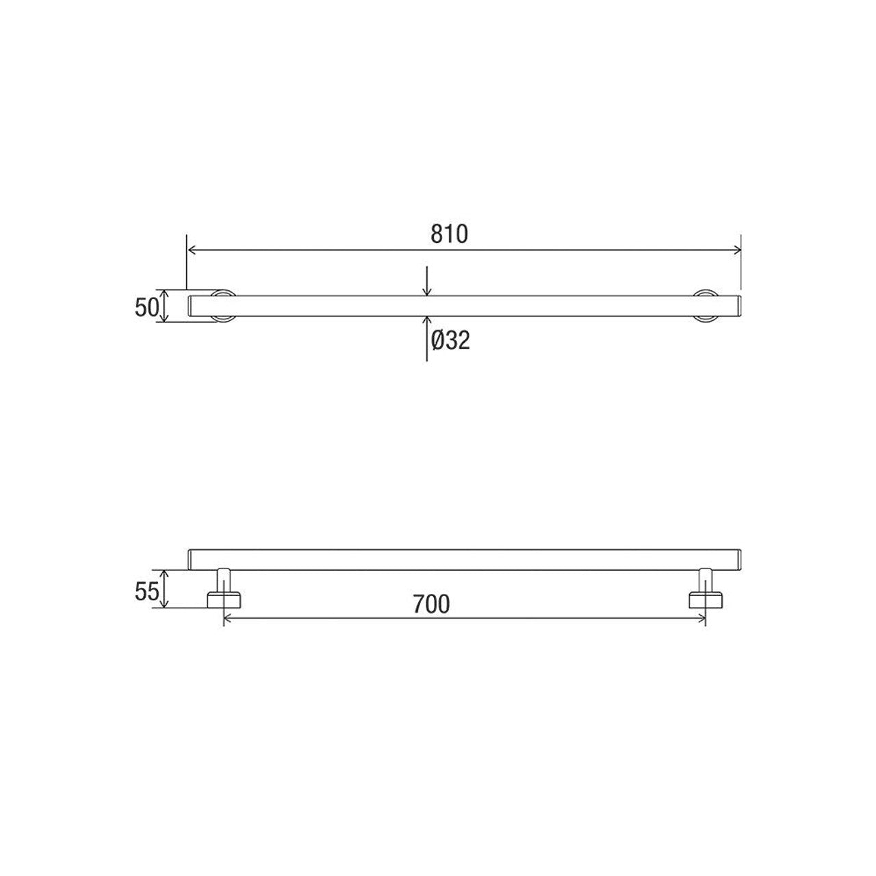 Linear Straight Grab Rail