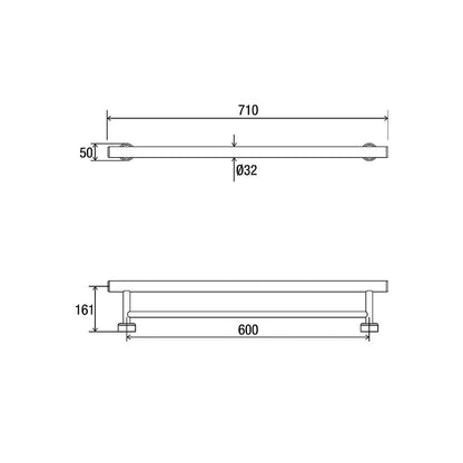 Linear Towel Grab Rail "D"