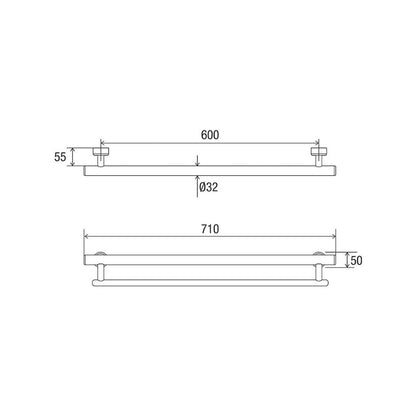 Linear Towel Grab Rail "D"