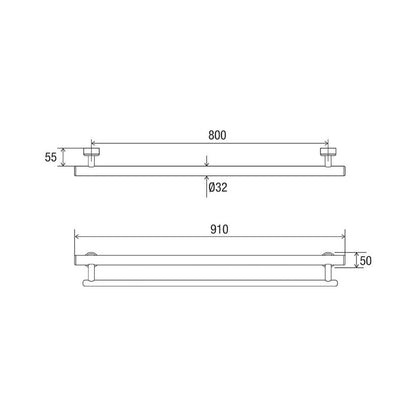 Linear Towel Grab Rail "D"