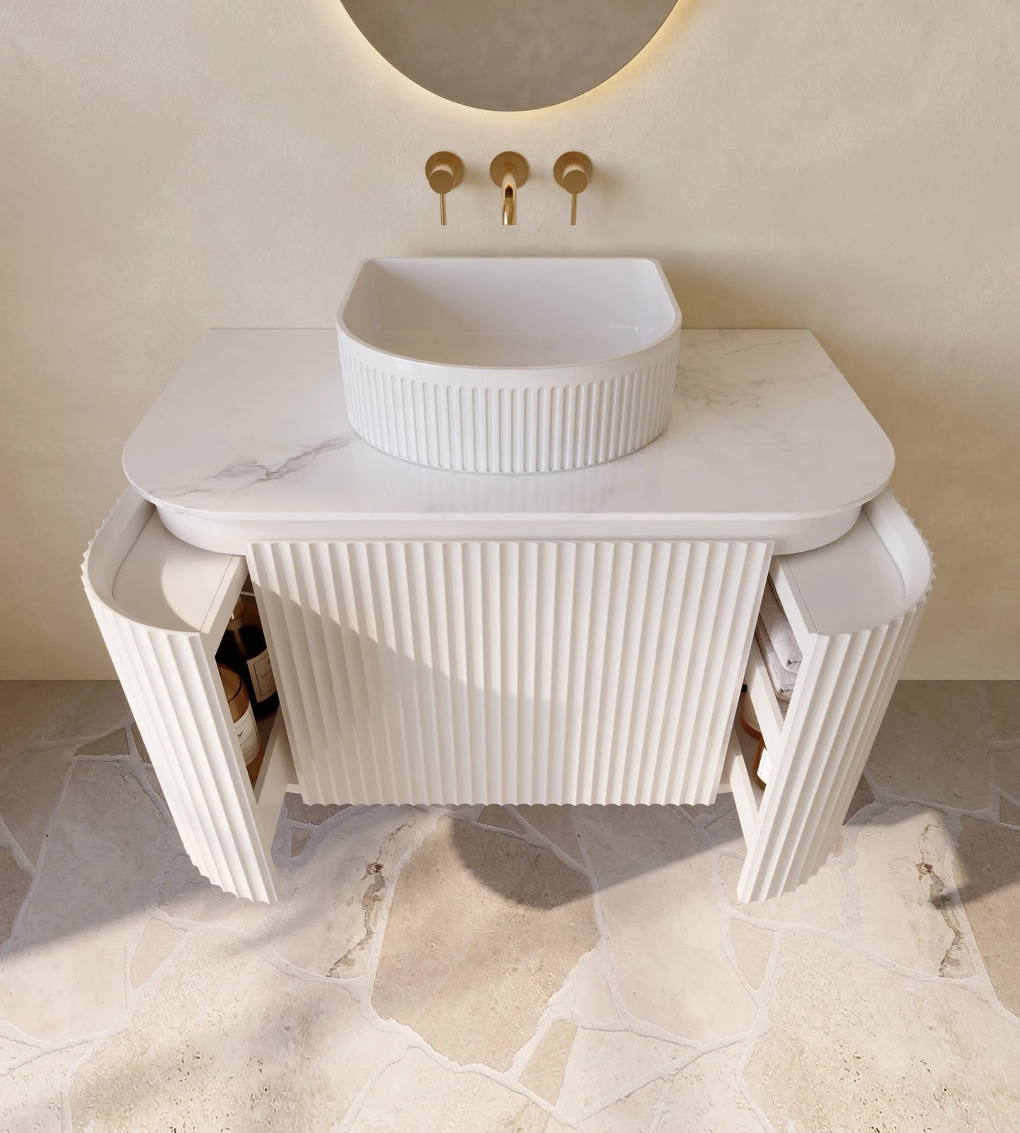 Noosa Fluted Vanity
