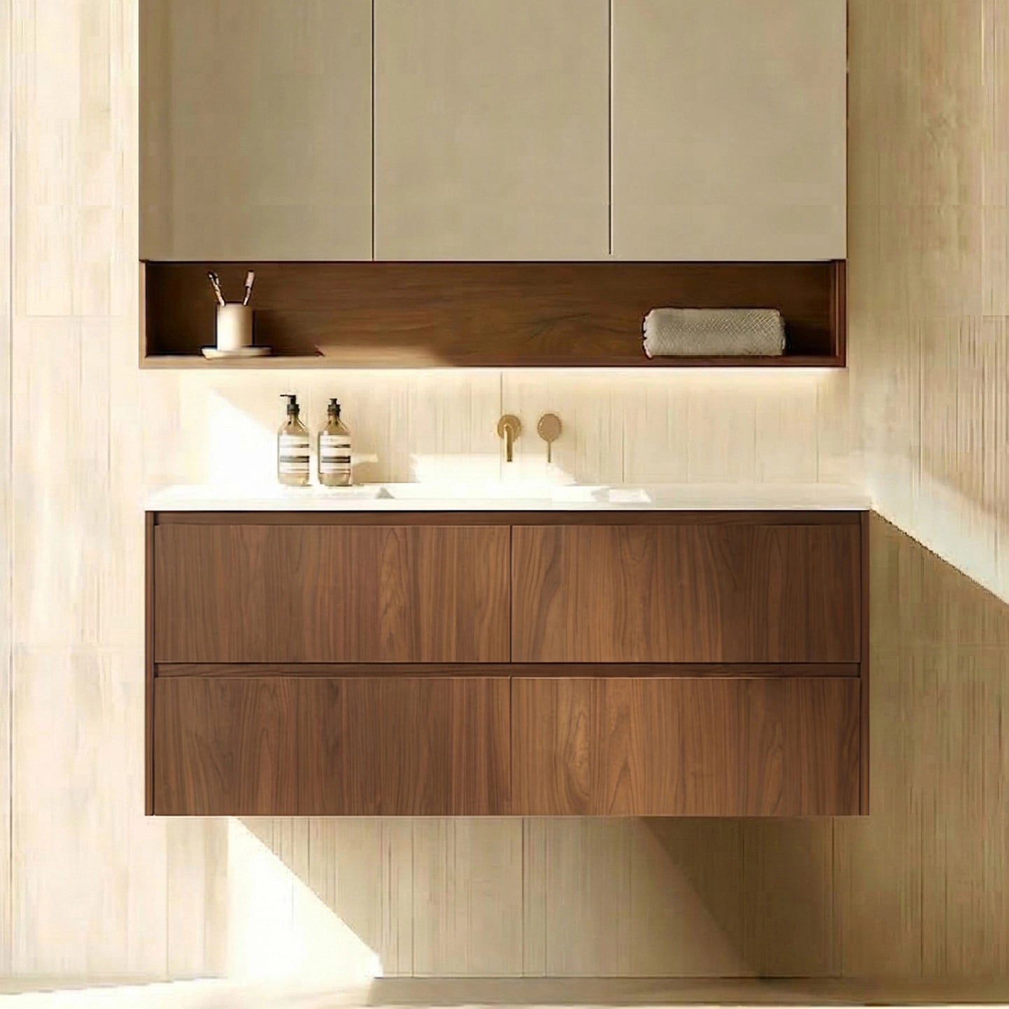 Gladstone Vanity - Mocha Oak