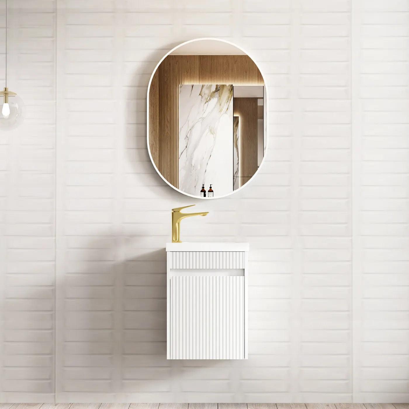 Mini Ensuite Vanity - Matte White