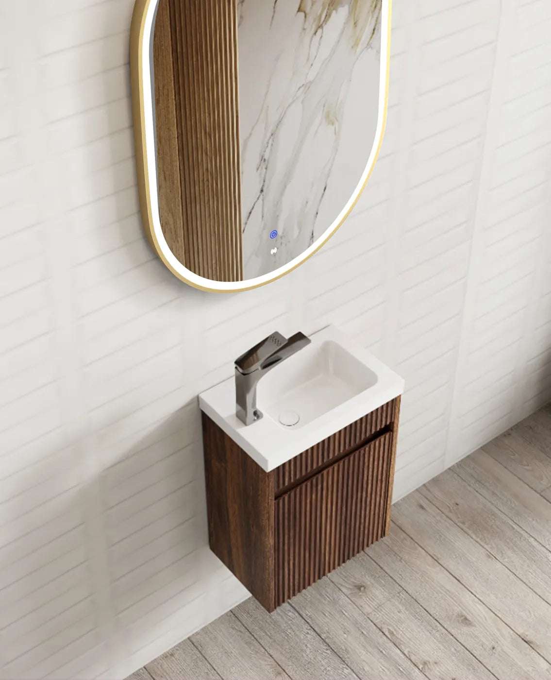 Mini Ensuite Vanity - Sable Walnut