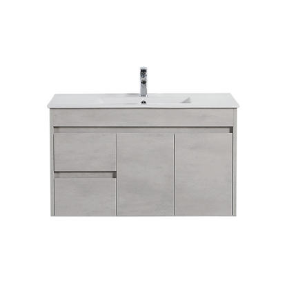 Nova Series - Plywood Wall Hung Vanity Left Drawer (SB) - 910x460x550