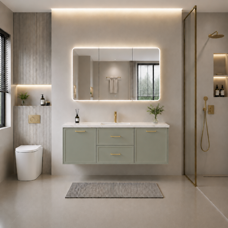 Kingsley Vanity - Olive Green