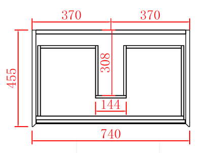 Petra Series - Colour PVC Wall Hung Vanity (SB) - 750x460x520