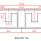 Riva Series - PVC Wall Hung Vanity (SB) - 1200x460x580