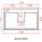 Riva White Wall Hung PVC Vanity - 750x460