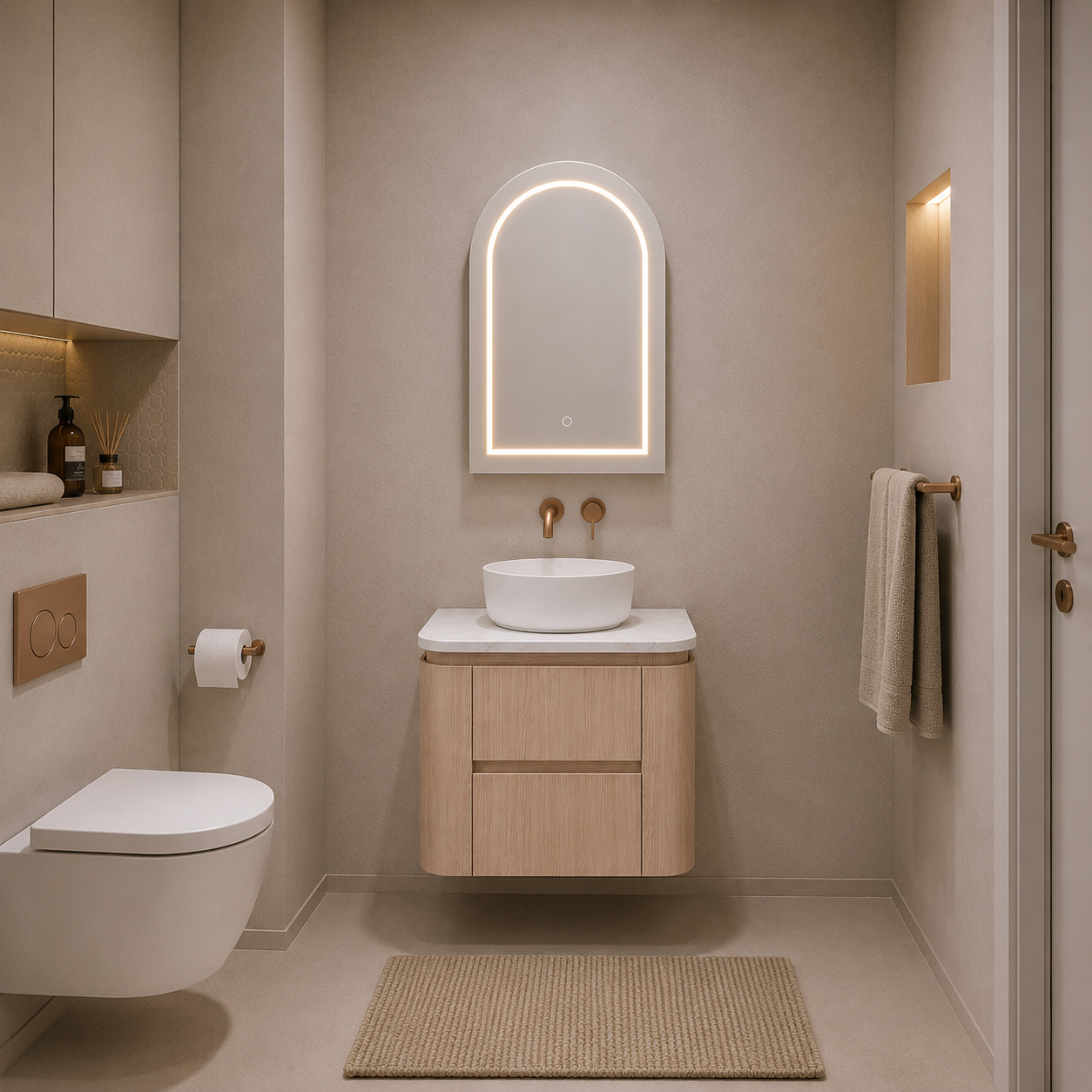 Ravello Vanity - Sandy Oak