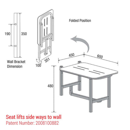 Side Lift Shower Seat