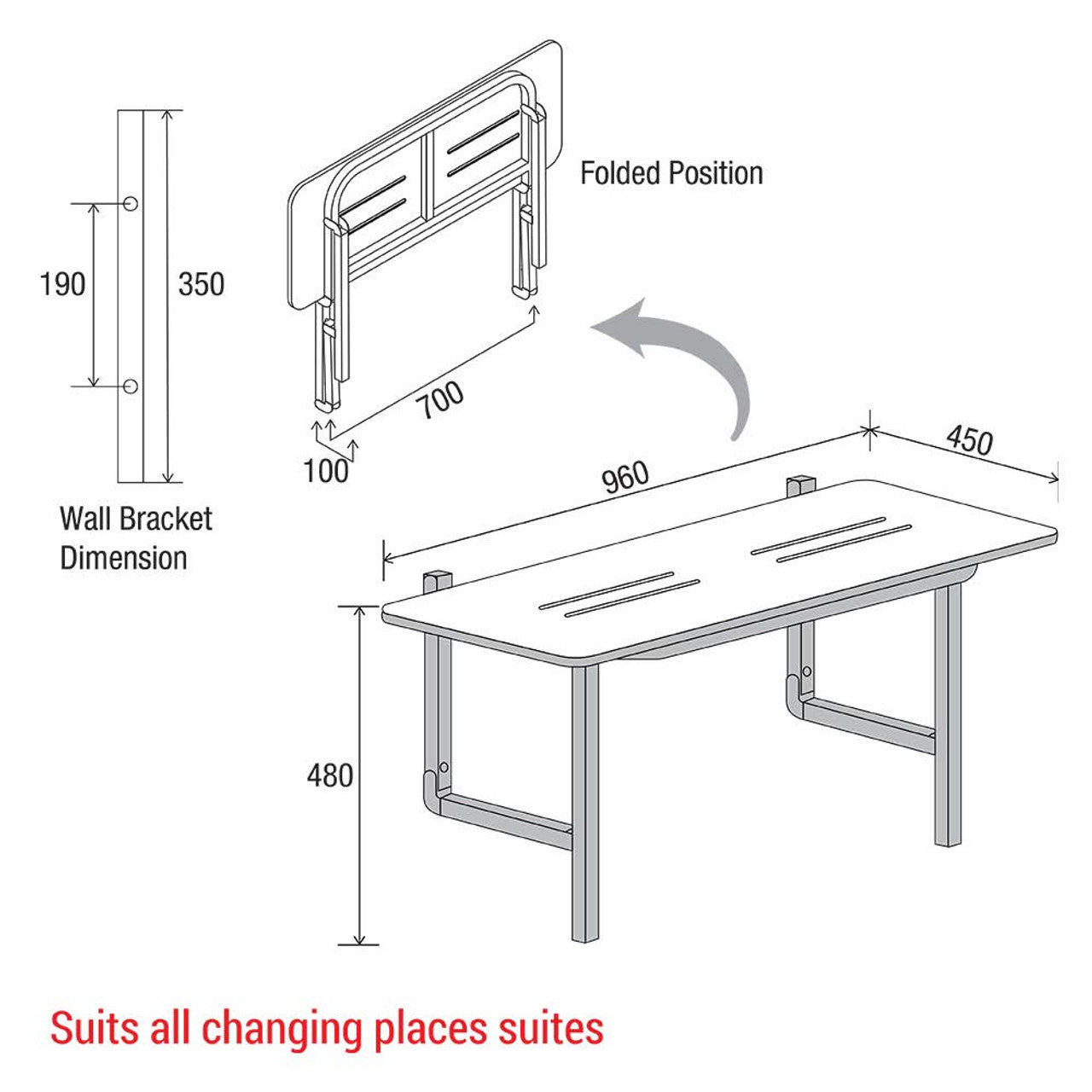 Changing Places Shower Seat