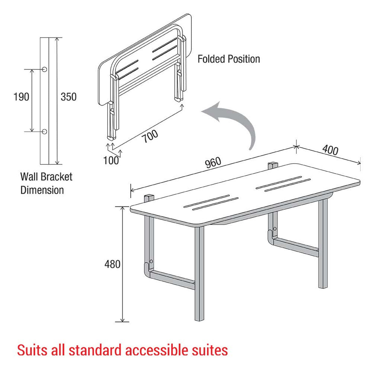 Accessible Suites Shower Seat