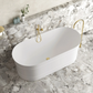 Attica Bondi 1500 Gloss White/Matte White Bath