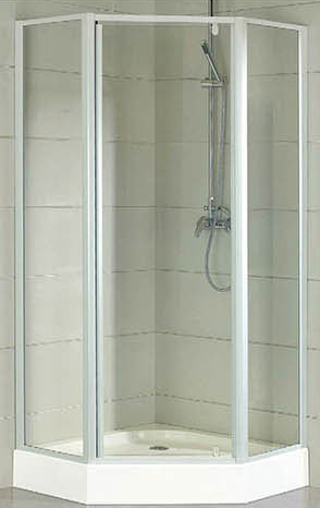 Corner Pivot Door Shower Screen - Chrome